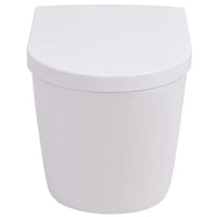 WC a Muro con Sciacquone Nascosto in Ceramica Bianco 274669