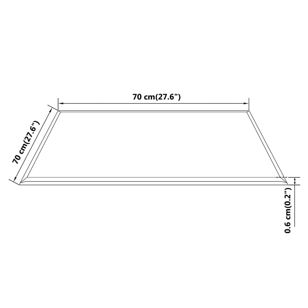 Piano Tavolo in Vetro Temperato Quadrato 700x700 mm cod mxl 72044