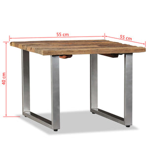 Tavolino da Caffè in Legno Massello Recuperato 55x55x40 cm 244587