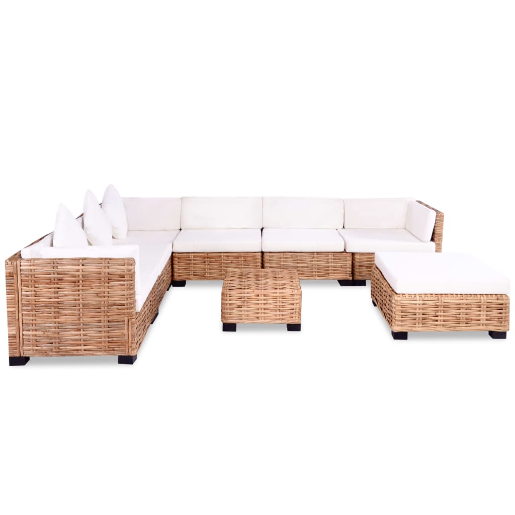 Set Divano 27 pz in Rattan Naturale 244623