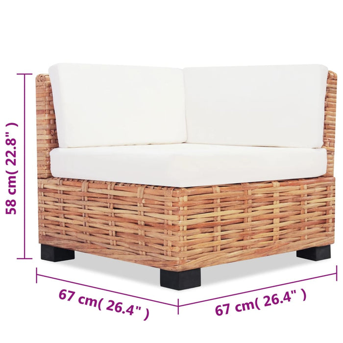 Set Divano 27 pz in Rattan Naturale 244623