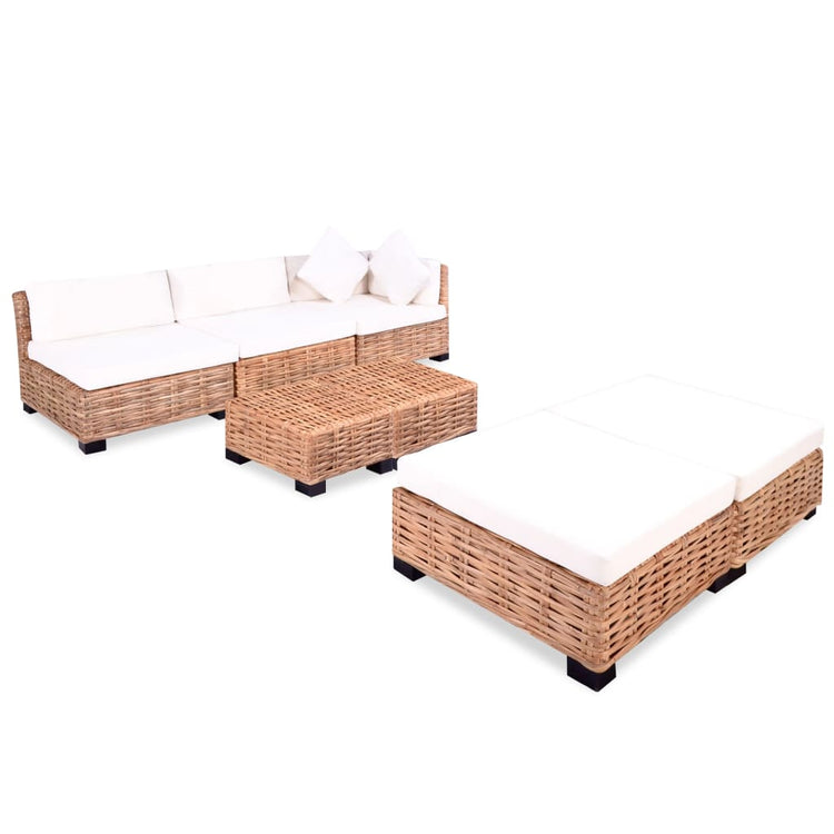 Set Divano 18 pz in Rattan Naturale cod mxl 34855