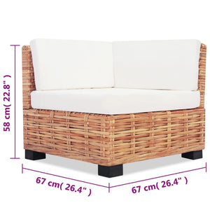 Set Divano 18 pz in Rattan Naturale 244624