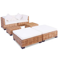 Set Divano 16 pz in Rattan Naturale 244625