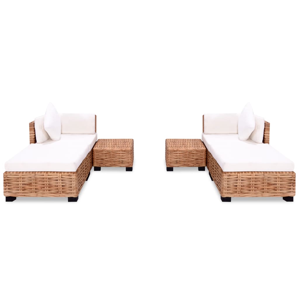 Set Divano 16 pz in Rattan Naturale 244625