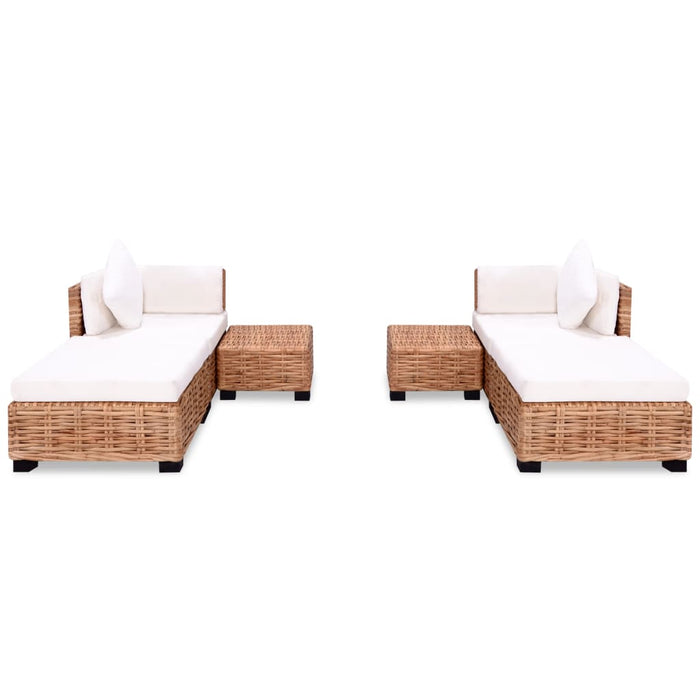 Set Divano 16 pz in Rattan Naturale 244625