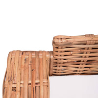 Divano a 2 Posti in Rattan Naturale cod mxl 12718