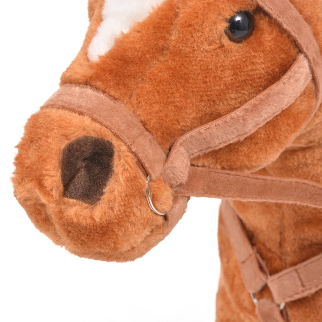 Cavallo in Peluche in Piedi Marrone