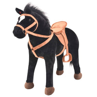 Cavallo in Peluche in Piedi Nero 91310