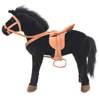 Cavallo in Peluche in Piedi Nero