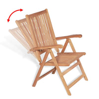 Sedie Reclinabili da Giardino 2 pz in Legno Massello di Teak 43029