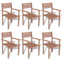 Set da Pranzo da Giardino 7 pz in Legno Massello di Teak cod mxl 58696