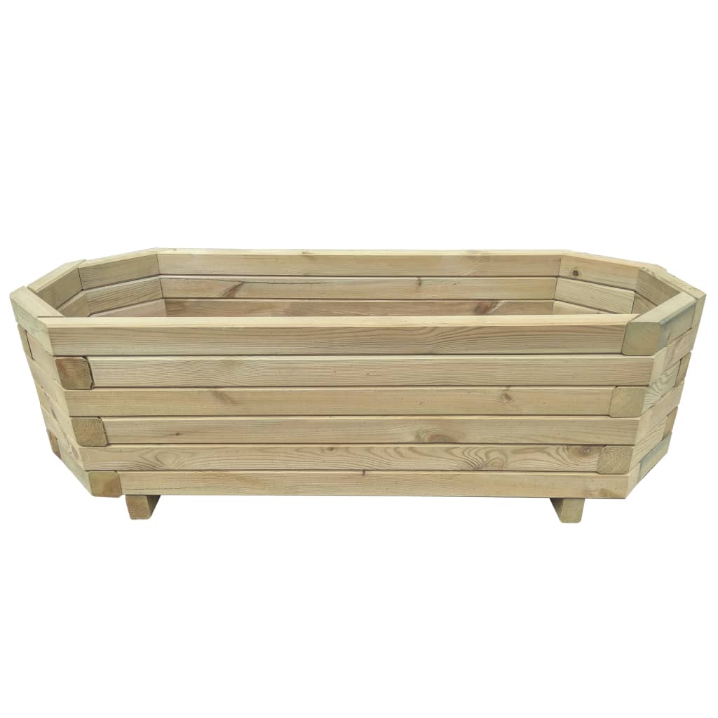 Letto Rialzato da Giardino 100x40x31 cm in Legno di Pino Impregnato