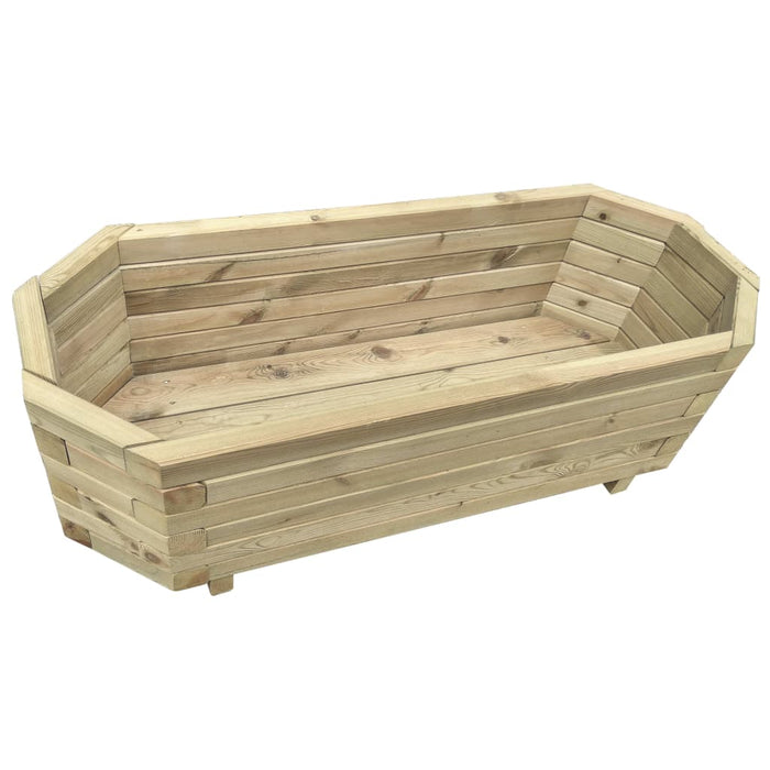 Letto Rialzato da Giardino 100x40x31 cm in Legno di Pino Impregnato