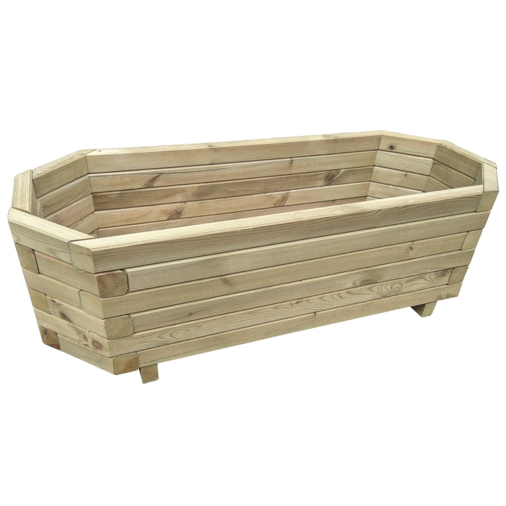 Letto Rialzato da Giardino 100x40x31 cm in Legno di Pino Impregnato