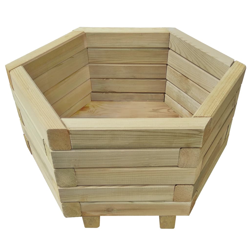 Set Letti Rialzati da Giardino 2 pz in Legno di Pino Impregnato 43334