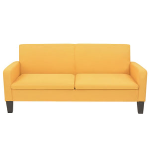 Divano a 3 Posti 180x65x76 cm Giallo cod mxl 21514