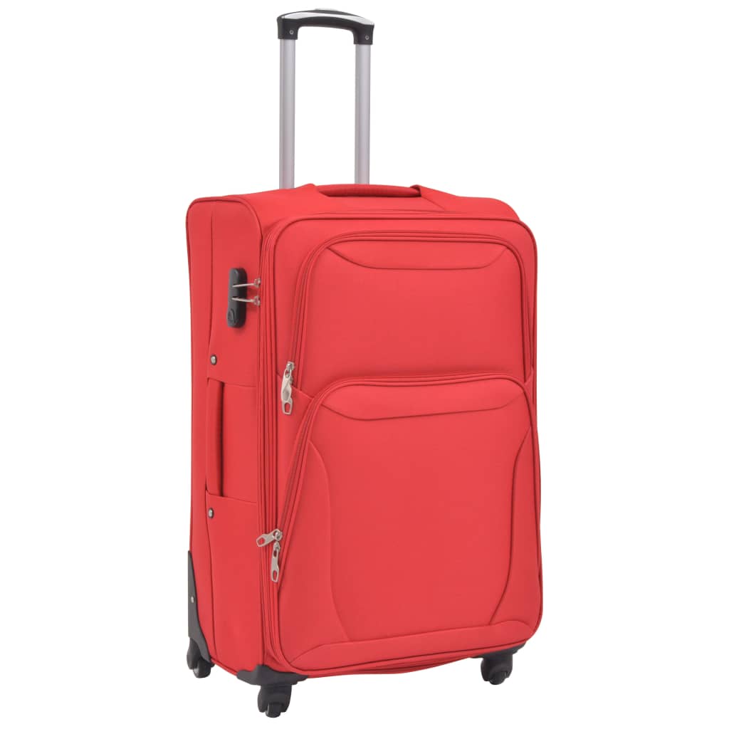 Set di Valigie Trolley 3 pz Morbide Rosse