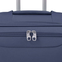 3 pz Set di Valigie Trolley Morbide Blu Marino