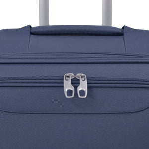 3 pz Set di Valigie Trolley Morbide Blu Marino