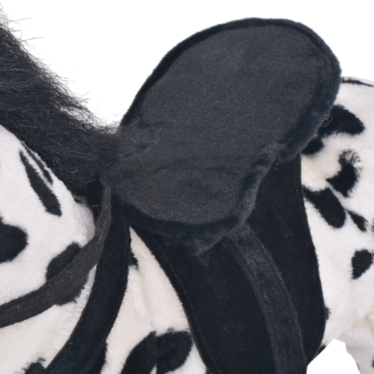 Cavallo in Peluche in Piedi Nero e Bianco XXL