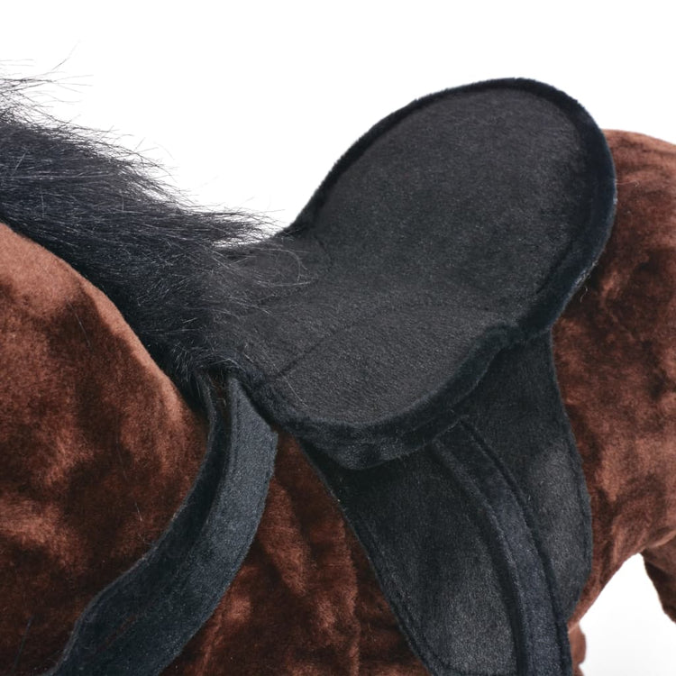 Cavallo in Peluche in Piedi Marrone Scuro XXL