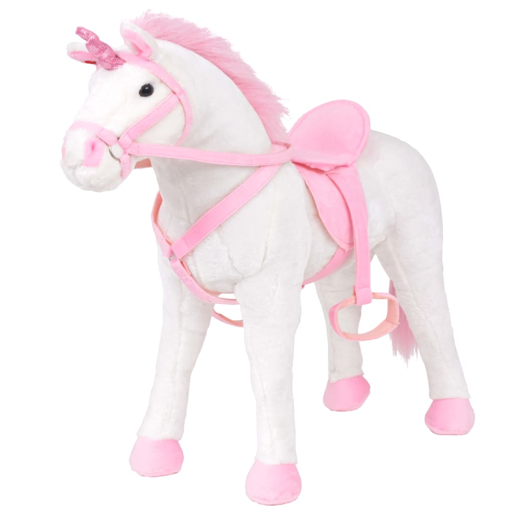 Unicorno di Peluche in Piedi Bianco e Rosa XXLcod mxl 73111