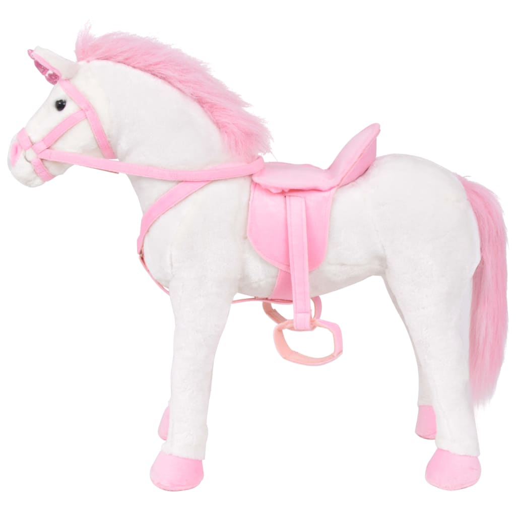 Unicorno di Peluche in Piedi Bianco e Rosa XXLcod mxl 73111