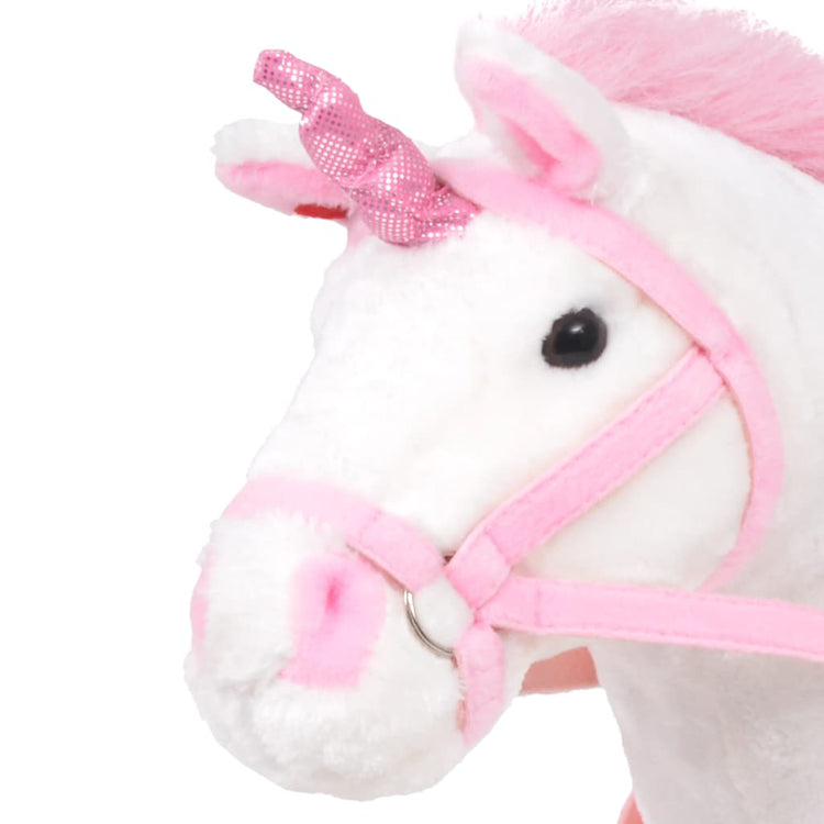 Unicorno di Peluche in Piedi Bianco e Rosa XXLcod mxl 73111