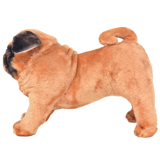 Cane Carlino in Peluche in Piedi Marrone Chiaro XXL