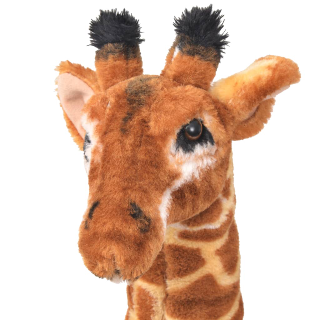 Giraffa in Peluche in Piedi Marrone e Gialla XXL