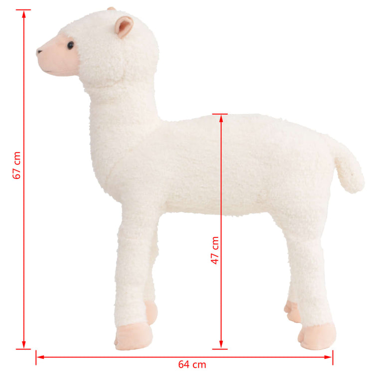 Alpaca in Peluche in Piedi Bianco XXL 91338