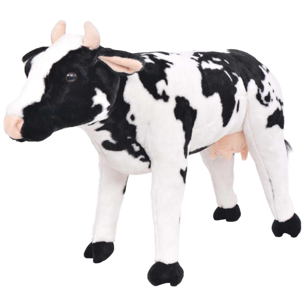 Mucca in Peluche in Piedi Nera e Bianca XXL    cod mxl 79584