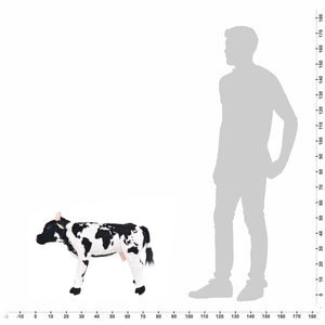 Mucca in Peluche in Piedi Nera e Bianca XXL
