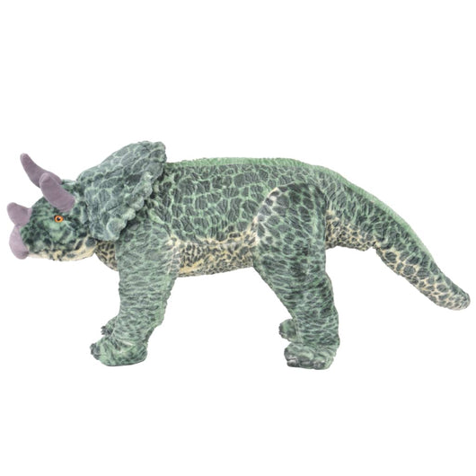 Dinosauro Triceratops in Peluche in Piedi Verde XXL 91344