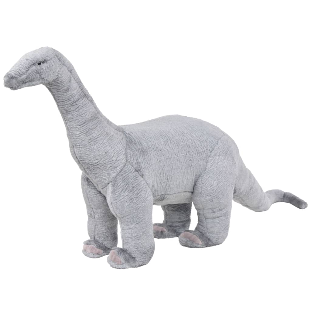 Dinosauro Brachiosaurus in Peluche in Piedi Grigio XXL