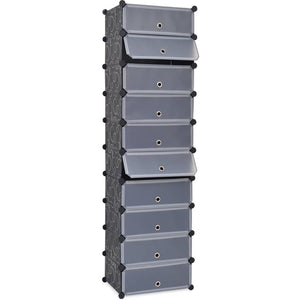 Scarpiera Modulare a 10 Scomparti Nera cod mxl 49601