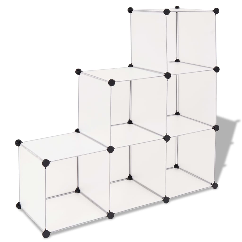 Armadio Salvaspazio a Cubo con 6 Scomparti Bianco cod mxl 43039