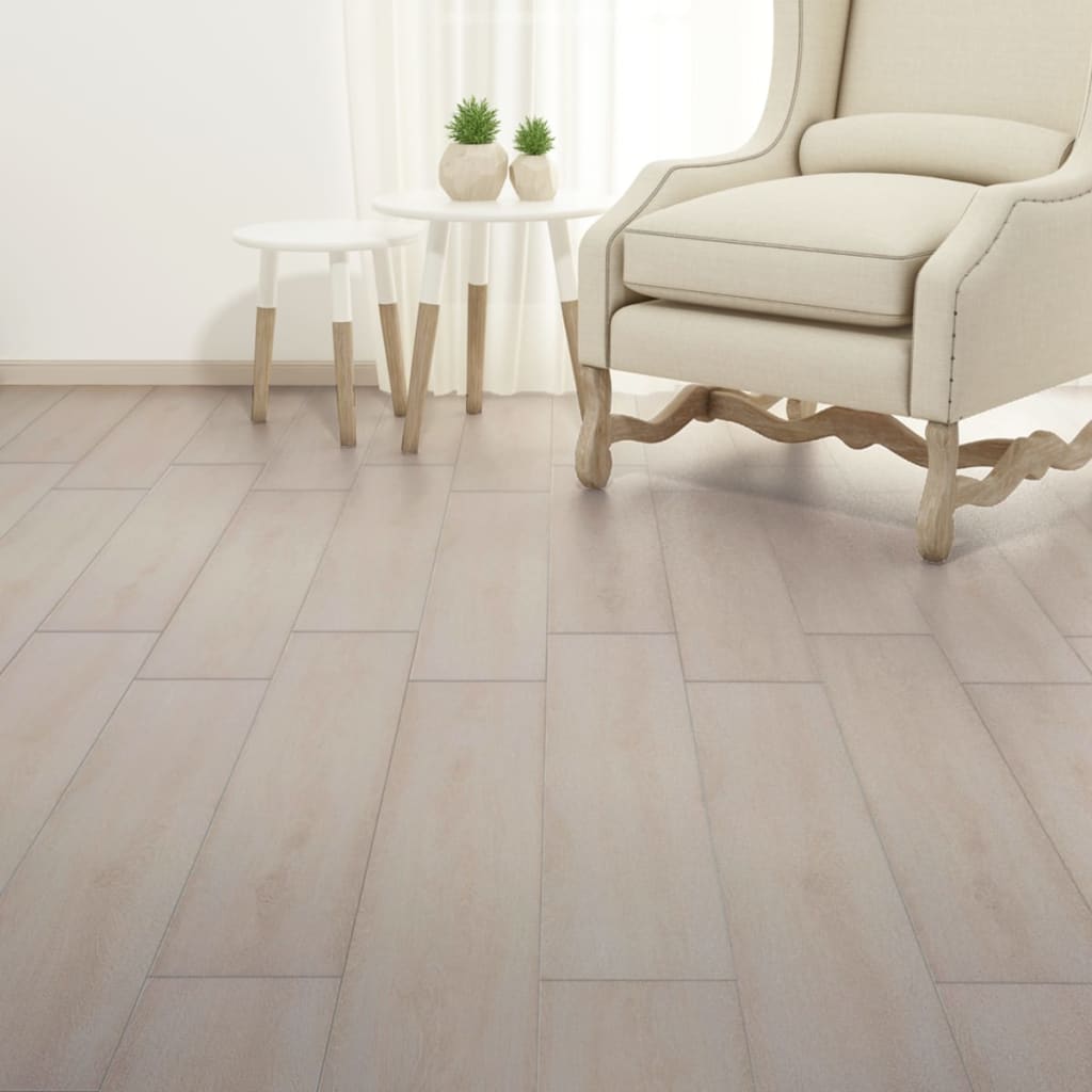 Listoni Pavimenti Non Autoadesivi PVC 5,26m² 2mm Rovere Bianco