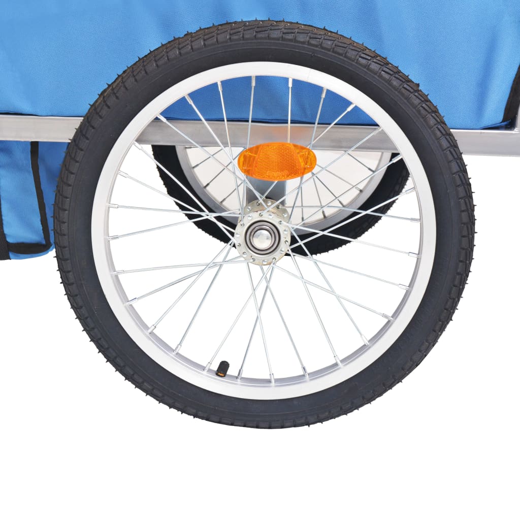 Rimorchio per Bici Grigio e Nero 30 kg 91372