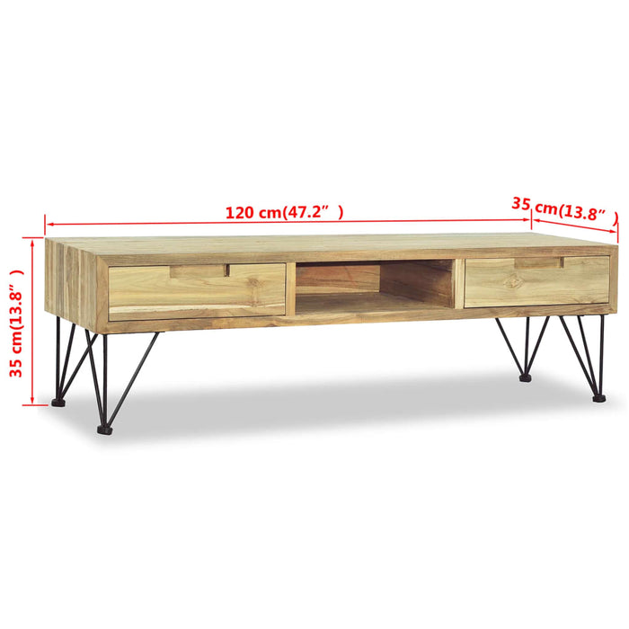 Mobile Porta TV 120x35x35 cm in Legno Massello di Teak cod mxl 16080