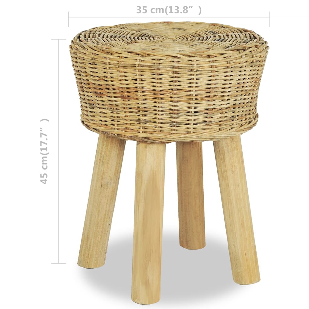 Sgabello da Bar in Rattan Naturale cod mxl 59628