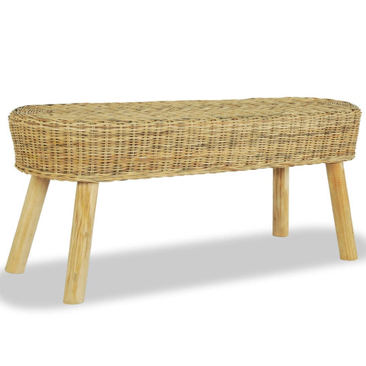 Panca da Ingresso 110x35x45 cm in Rattan Naturale cod mxl 66325