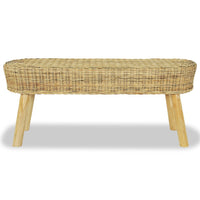 Panca da Ingresso 110x35x45 cm in Rattan Naturale cod mxl 66325