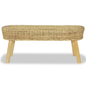 Panca da Ingresso 110x35x45 cm in Rattan Naturale cod mxl 66325