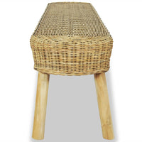 Panca da Ingresso 110x35x45 cm in Rattan Naturale cod mxl 66325