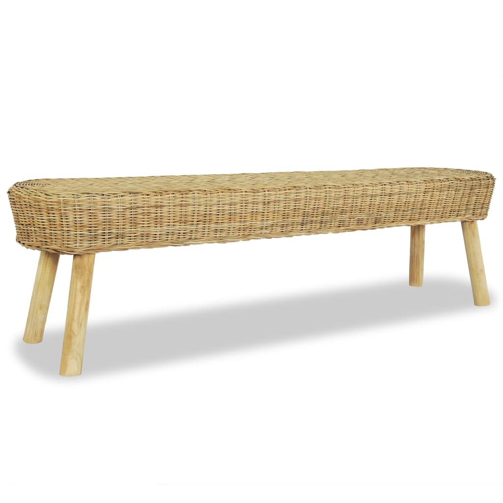 Panca da Ingresso 110x35x45 cm in Rattan Naturale 244580