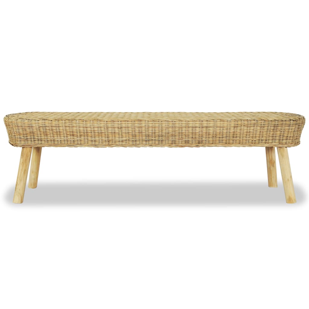 Panca da Ingresso 110x35x45 cm in Rattan Naturale 244580