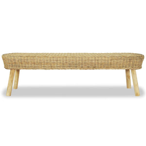 Panca da Ingresso 110x35x45 cm in Rattan Naturale 244580