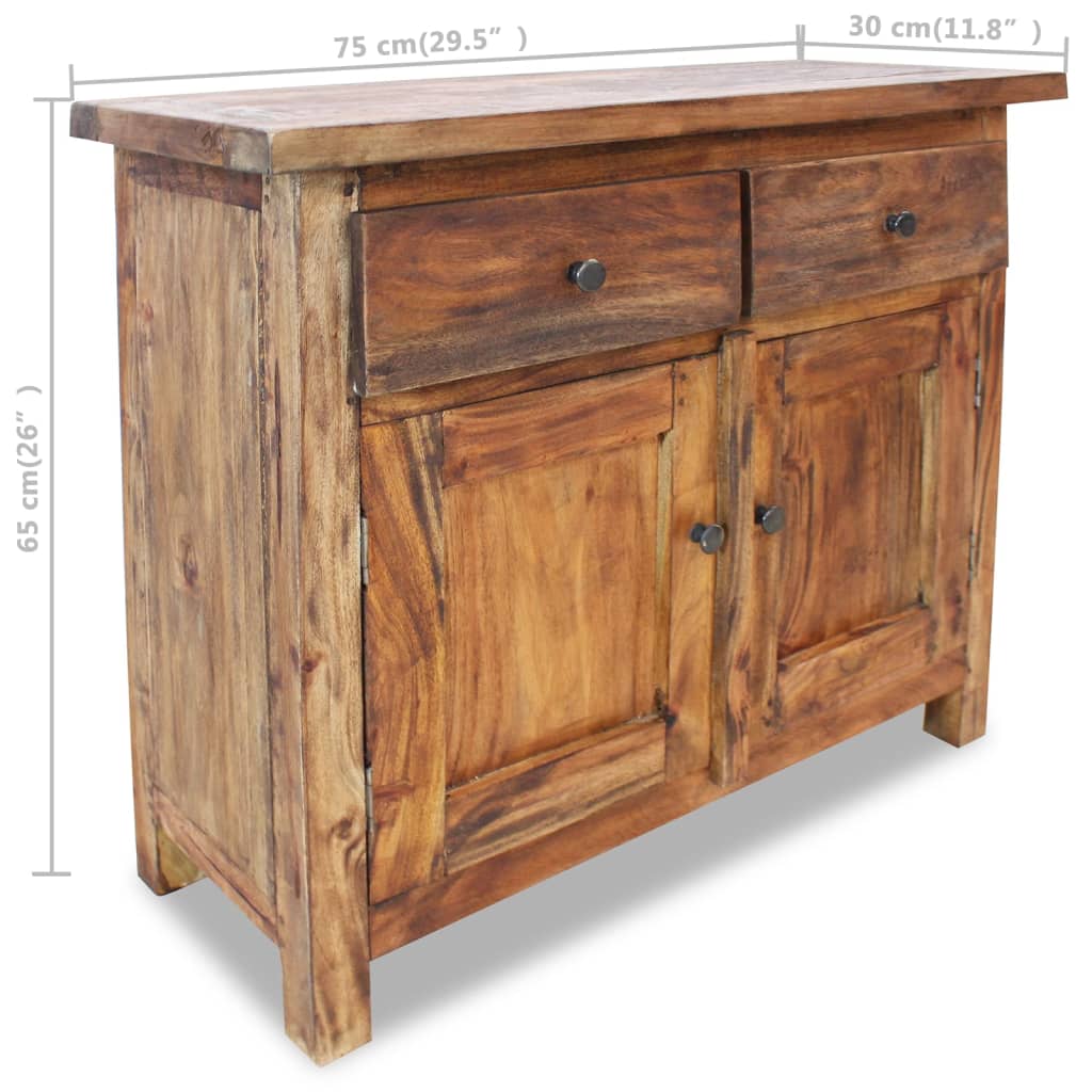 Credenza in Legno Massello di Recupero 75x30x65 cm